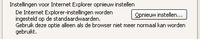 Internet Explorer 8 opnieuw instellen