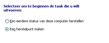 Handmatig herstelpunt maken