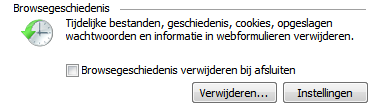 Internet Explorer 9 - Browsergeschiedenis automatisch verwijderen bij sluiten venster