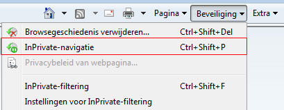 InPrivate-Navigatie inschakelen