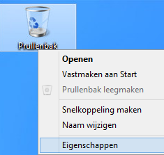 Windows 8 Prullebak bevestiging vragen bij verwijderen