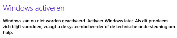 Windows 8 activeren - foutmelding - Tech-Notes.nl